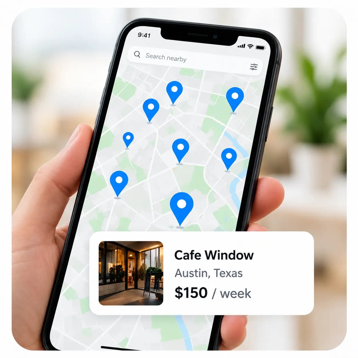 Parrade map showing available advertising spaces