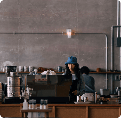 Local cafe interior